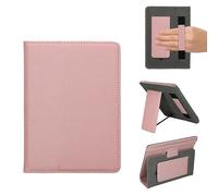 kwmobile Coque pour Liseuse de 6 à 7 Pouces - Étui à Rabat pour Liseuse Électronique eReader avec Sangle et Fermeture Élastique - Rose Clair