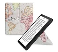 kwmobile Coque pour liseuse électronique Amazon Kindle Oasis 10. Generation - Coque Rabat liseuse en Simili Cuir - Étui de Protection Noir-Multicolore