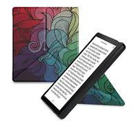 kwmobile Coque pour liseuse électronique Amazon Kindle Oasis 10. Generation - Coque Rabat liseuse en Simili Cuir - Étui de Protection Fuchsia-Bleu-Vert