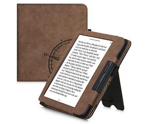 kwmobile Coque pour liseuse électronique Compatible avec Kobo Libra 2 - Étui de Protection Marron