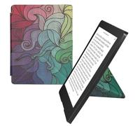 kwmobile Coque pour liseuse électronique Kobo Aura H2O Edition 2 - Coque Rabat liseuse en Simili Cuir - Étui de Protection Fuchsia-Bleu-Vert
