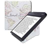 kwmobile Coque pour liseuse électronique Kobo Libra H2O - Coque Rabat liseuse en Simili Cuir - Étui de Protection Noir-Multicolore