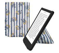 kwmobile Coque pour liseuse électronique Pocketbook Verse/Pro/Color/Vivlio Light/Light HD - Coque Rabat liseuse en Simili Cuir - Étui de Protection Bleu Violet-Orange-Blanc