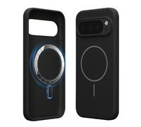 kwmobile Coque pour téléphone pour Google Pixel 10 / Pixel 10 Pro - Coque avec Bords en Silicone - Dos magnétique Compatible MagSafe - Disponible en Noir