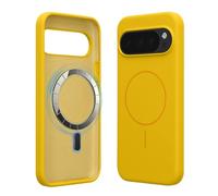 kwmobile Coque pour téléphone pour Google Pixel 10 Pro XL - Coque avec Bords en Silicone - Dos magnétique Compatible MagSafe - Disponible en Jaune radieux