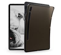 kwmobile Coque Tablette Compatible avec Samsung Galaxy Tab S8 / Galaxy Tab S7 étui - Coque Protection en TPU - Noir-Transparent