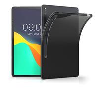 kwmobile Coque Tablette Compatible avec Samsung Galaxy Tab S8+ Plus / S7+ Plus étui - Coque Protection en TPU - Noir-Transparent