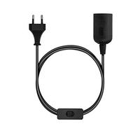 kwmobile Douille E27 avec fil - Support de lampe pour ampoule avec cordon alimentation prise électrique et interrupteur - Câble 3,5m