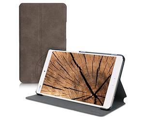 kwmobile Étui à Rabat Compatible avec Huawei MediaPad M3 8.4 - Coque clapet Ultra Fine Simili Cuir - Marron