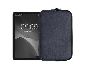 kwmobile Étui Compatible avec 8"-8,4" Tablet Étui - Coque de Protection pour Tablette en Tissu 21,8 x 13,7 cm - Bleu foncé