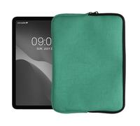kwmobile Étui Compatible avec 9,7"-11" Tablet Étui - Coque de Protection pour Tablette en Toile 25,6 x 18,1 cm - pétrole