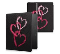 kwmobile Étui Compatible avec Amazon Kindle Oasis 10. Generation Coque - Étui à Rabat magnétique Tablette eReader Similicuir - Rose Ancien-Rose Clair-Noir