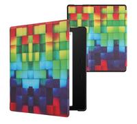 kwmobile Étui Compatible avec Amazon Kindle Oasis 10. Generation Coque - Étui à Rabat magnétique Tablette eReader Similicuir - Multicolore-Vert-Bleu