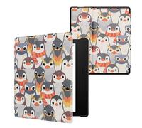 kwmobile Étui Compatible avec Amazon Kindle Oasis 10. Generation Coque - Étui à Rabat magnétique Tablette eReader Similicuir - Gris-Jaune-Marron