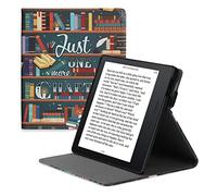 kwmobile Étui Compatible avec Amazon Kindle Oasis 10. Generation Coque - Étui à Rabat magnétique Tablette eReader Similicuir avec Sangle - Multicolore