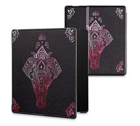 kwmobile Étui Compatible avec Amazon Kindle Oasis 10. Generation Coque - Étui à Rabat magnétique Tablette eReader Similicuir avec Sangle - Fuchsia-Anthracite