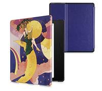 kwmobile Étui Compatible avec Amazon Kindle Oasis 10. Generation Coque - Étui à Rabat magnétique Tablette eReader Similicuir - Violet-Jaune-Vert