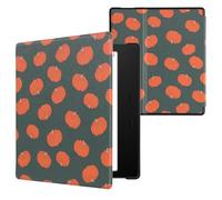 kwmobile Étui Compatible avec Amazon Kindle Oasis 10. Generation Coque - Étui à Rabat magnétique Tablette eReader Similicuir - Orange-Vert-Vert Clair