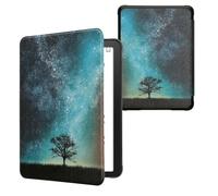 kwmobile Étui Compatible avec Amazon Kindle Paperwhite (2024)/Colorsoft Coque - Étui à Rabat magnétique Tablette eReader Similicuir - Bleu-Gris-Noir