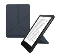 kwmobile Étui Compatible avec Amazon Kindle Paperwhite (2024)/Colorsoft Coque - Étui à Rabat magnétique Tablette eReader Similicuir - Bleu foncé