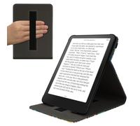 kwmobile Étui Compatible avec Amazon Kindle Paperwhite (2024)/Colorsoft Coque - Étui à Rabat magnétique Tablette eReader Similicuir avec Sangle - Multicolore
