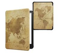 kwmobile Étui Compatible avec Amazon Kindle Paperwhite (2024)/Colorsoft Coque - Étui à Rabat magnétique Tablette eReader Similicuir - Marron-Marron Clair