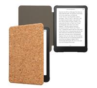 kwmobile Étui Compatible avec Amazon Kindle Paperwhite (2024)/Colorsoft - Étui à Rabat Magnétique pour Tablette en Liège Marron Clair