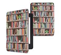 kwmobile Étui Compatible avec Amazon Kindle Paperwhite Coque - Étui à Rabat magnétique Tablette eReader Similicuir - Bleu-Vert-Fuchsia