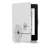 kwmobile Étui Compatible avec Amazon Kindle Paperwhite Coque - Étui à Rabat magnétique Tablette eReader Similicuir - Noir-Blanc