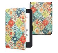 kwmobile Étui Compatible avec Amazon Kindle Paperwhite Coque - Étui à Rabat magnétique Tablette eReader Similicuir - Rouge-Vert-Bleu