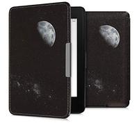 kwmobile Étui Compatible avec Amazon Kindle Paperwhite Coque - Étui à Rabat magnétique Tablette eReader Similicuir - Gris Clair-Noir