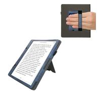 kwmobile Étui Compatible avec Amazon Kindle Scribe (2024) Coque - Étui à Rabat magnétique Tablette eReader Similicuir - Bleu foncé-Gris foncé
