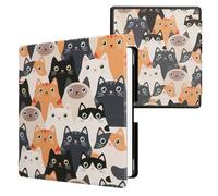 kwmobile Étui Compatible avec Amazon Kindle Scribe (2024) Coque - Étui à Rabat magnétique Tablette eReader Similicuir - Orange-Noir-Blanc