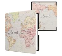 kwmobile Étui Compatible avec Amazon Kindle Scribe (2024) Coque - Étui à Rabat magnétique Tablette eReader Similicuir - Noir-Multicolore