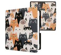 kwmobile Étui Compatible avec Amazon Kindle Scribe (2024) Coque - Étui à Rabat magnétique Tablette eReader Similicuir - Orange-Noir-Blanc