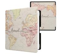 kwmobile Étui Compatible avec Amazon Kindle Scribe (2024) Coque - Étui à Rabat magnétique Tablette eReader Similicuir - Noir-Multicolore
