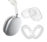 kwmobile Étui Compatible avec Apple AirPods Max/AirPods Max 2 Coque - 4X Protection complète 2 en 1 pour Coussinet Casque Audio en TPU - Transparent