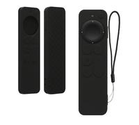kwmobile Étui Compatible avec Apple Siri Remote 3rd / 2nd Gen Coque - Coque télécommande TV en Silicone - Noir