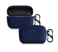 kwmobile Étui Compatible avec JBL Live 300TWS Housse - Housse pour Casque Audio étui de Protection en Silicone - Bleu foncé