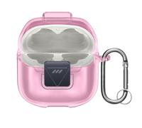 kwmobile Étui Compatible avec JBL Tune Flex 2 - Housse en Silicone Souple pour Écouteurs - Rose Clair-Transparent