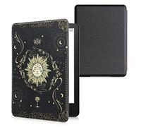 kwmobile Etui Compatible avec Kindle Paperwhite 11e génération - Étui à Rabat magnétique Tablette eReader Similicuir pour Kindle Paperwhite - Bleu foncé-Jaune-Noir