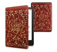 kwmobile Etui Compatible avec Kindle Paperwhite 11e génération - Étui à Rabat magnétique Tablette eReader Similicuir pour Kindle Paperwhite - Jaune-Orange-Rouge