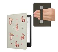 kwmobile Etui Compatible avec Kindle Paperwhite 11e génération - Étui à Rabat magnétique Tablette eReader Similicuir avec Sangle pour Kindle Paperwhite - Blanc-Marron-Rose pâle