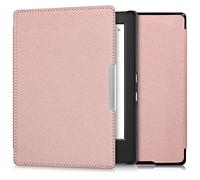 kwmobile Étui Compatible avec Kobo Aura H2O Edition 1 Coque - Étui à Rabat magnétique Tablette eReader Similicuir - Or Rose