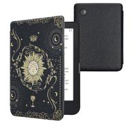 kwmobile Étui Compatible avec Kobo Clara 2E Coque - Étui à Rabat magnétique Tablette eReader Similicuir - Bleu foncé-Jaune-Noir