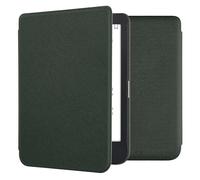 kwmobile Étui Compatible avec Kobo Clara 2E Coque - Étui à Rabat magnétique Tablette eReader Similicuir - Vert foncé