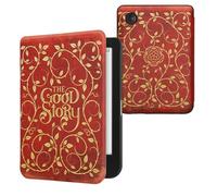kwmobile Étui Compatible avec Kobo Clara BW/Colour Coque - Étui à Rabat magnétique Tablette eReader Similicuir - Jaune-Orange-Rouge