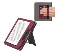 kwmobile Étui Compatible avec Kobo Libra 2 Coque - Étui à Rabat magnétique Tablette eReader Daim synthétique - Rouge foncé
