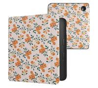 kwmobile Étui Compatible avec Kobo Libra 2 Coque - Étui à Rabat magnétique Tablette eReader Similicuir - Jaune-Vert-Beige