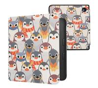 kwmobile Étui Compatible avec Kobo Libra 2 Coque - Étui à Rabat magnétique Tablette eReader Similicuir - Gris-Jaune-Marron